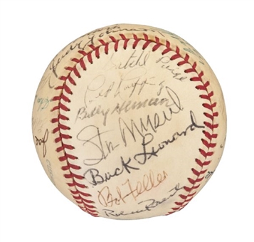 1979 Hall of Fame Signed Baseball (27) Signatures Including Satchel Paige